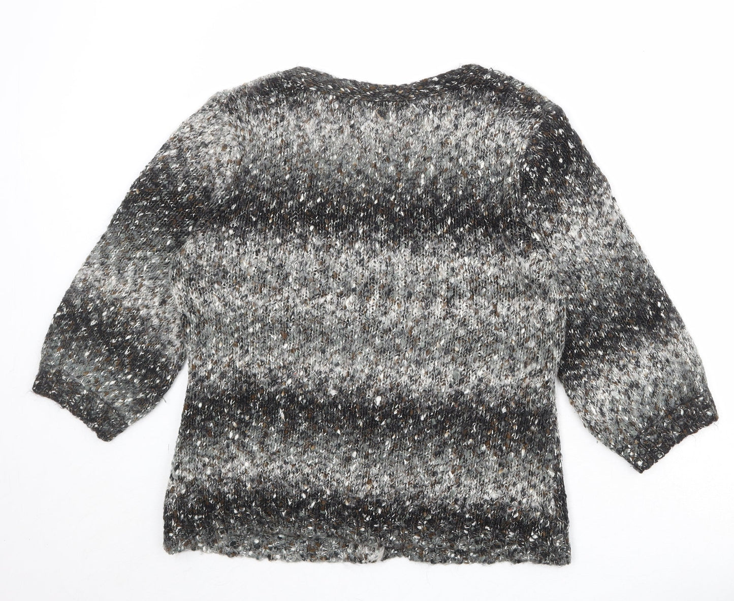 Per Una Womens Multicoloured Boat Neck Acrylic Cardigan Jumper Size L - Speckled