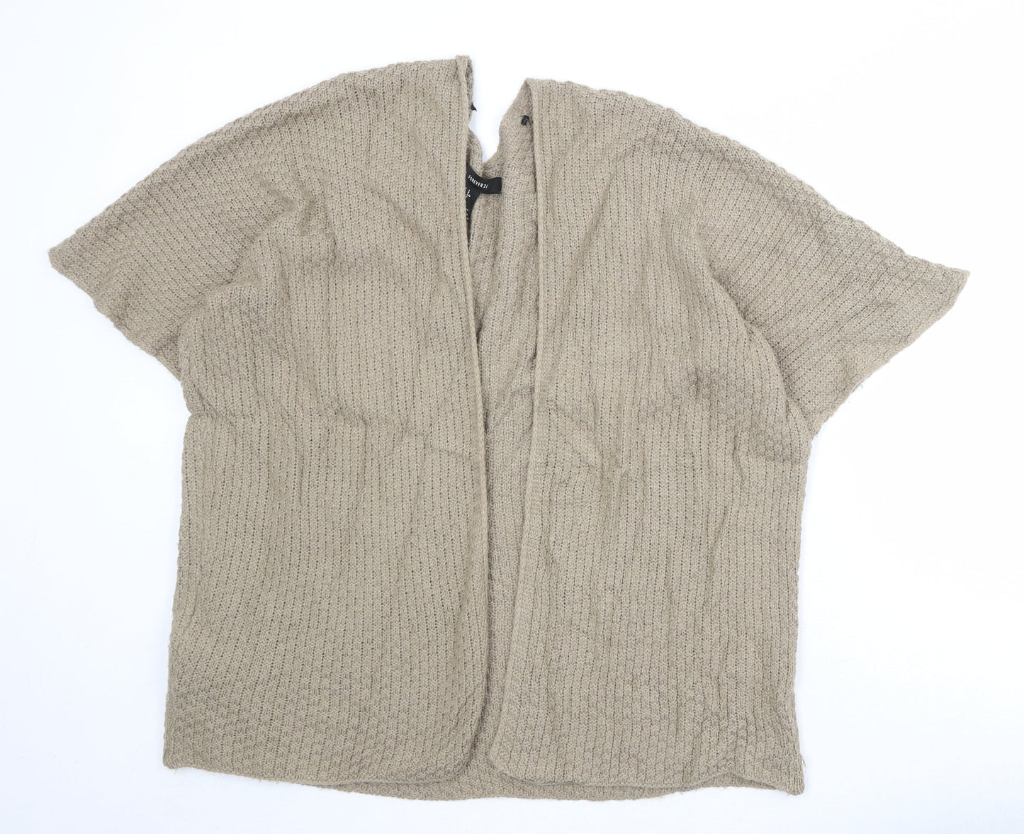 Forver 21 Womens Brown V-Neck Acrylic Cardigan Jumper Size L