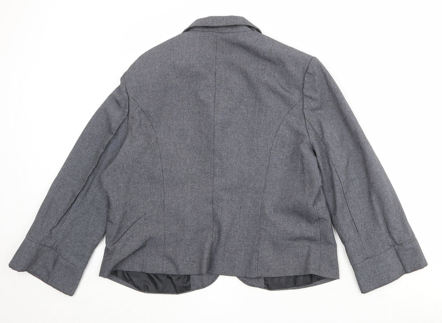 City Angels Womens Grey Polyester Jacket Suit Jacket Size 22