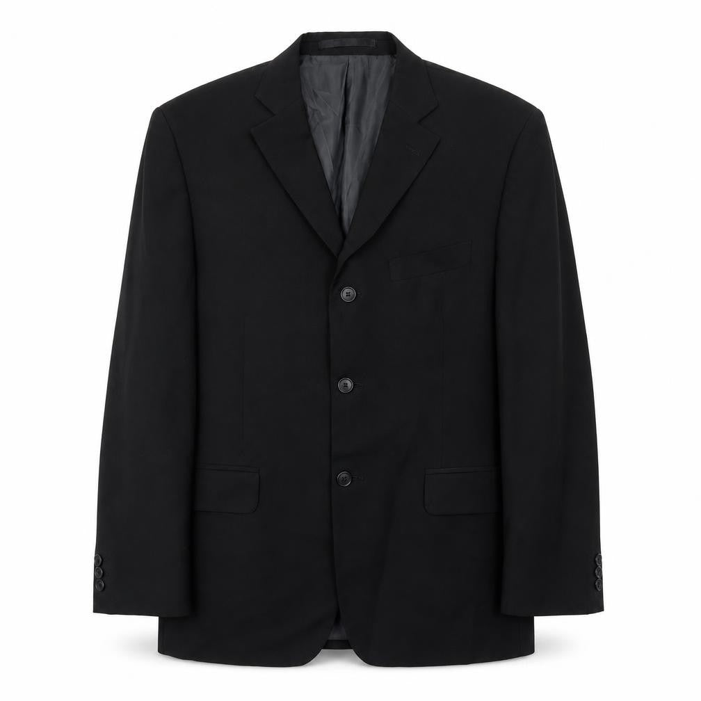 Marks and Spencer Mens Black Polyester Jacket Suit Jacket Size 40 Regular