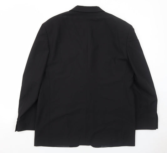Marks and Spencer Mens Black Polyester Jacket Suit Jacket Size 40 Regular