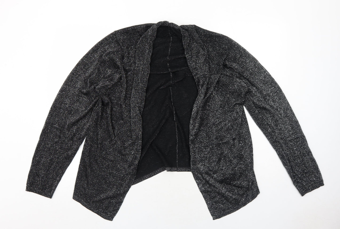 Cotton Traders Womens Black V-Neck Viscose Cardigan Jumper Size 18