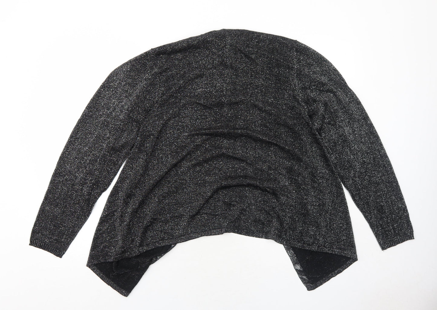 Cotton Traders Womens Black V-Neck Viscose Cardigan Jumper Size 18