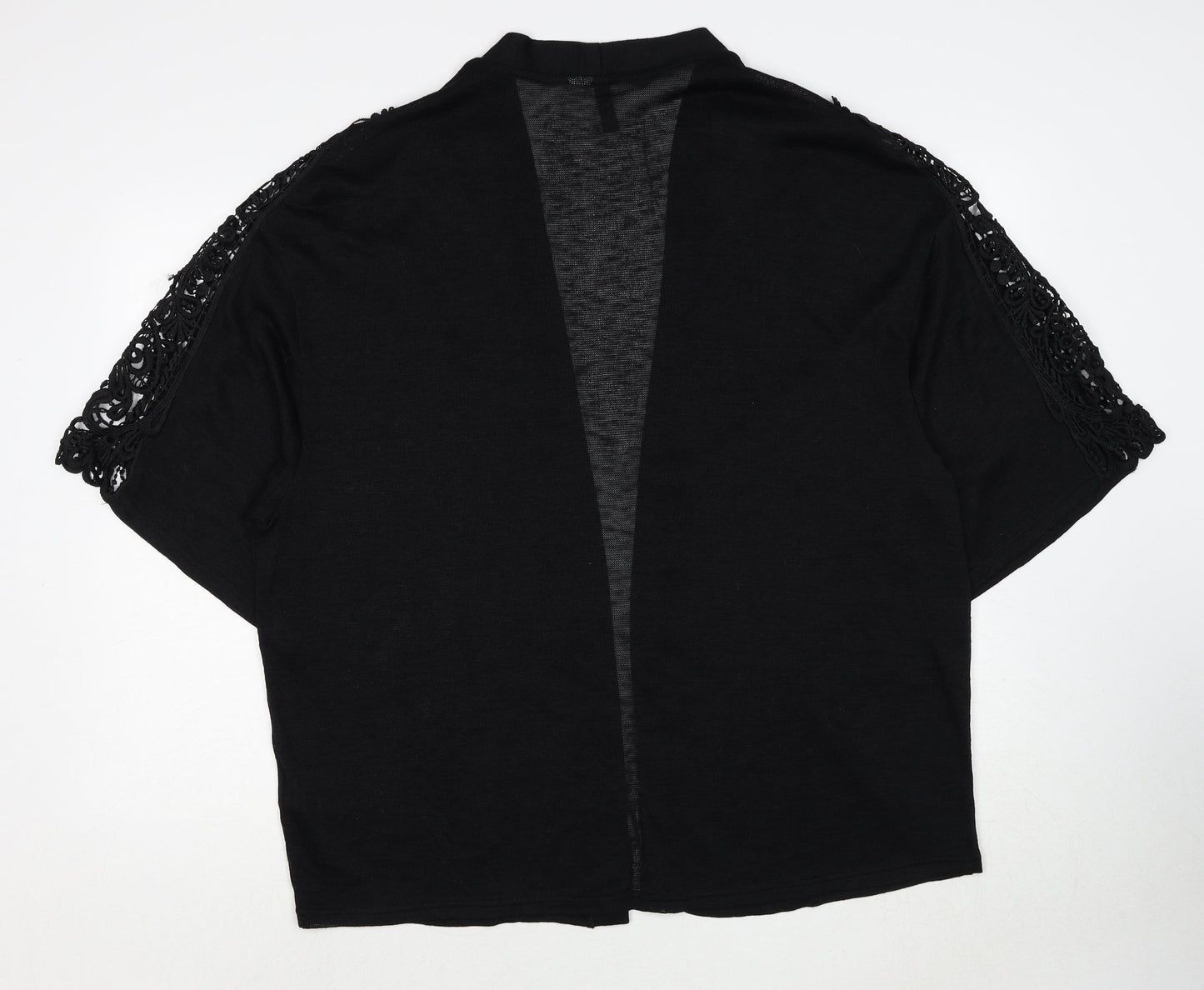 Divided by H&M Womens Black V-Neck Polyester Cardigan Jumper Size M