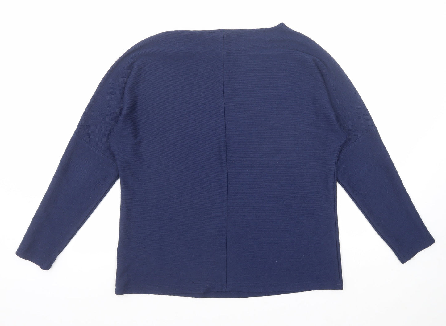 Very Womens Blue Round Neck Polyester Pullover Jumper Size 14