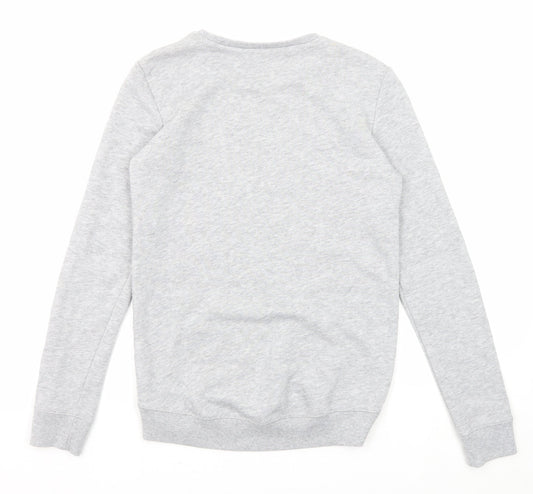 United Colors of Benetton Girls Grey Polyester Pullover Sweatshirt Size 11-12 Years Pullover