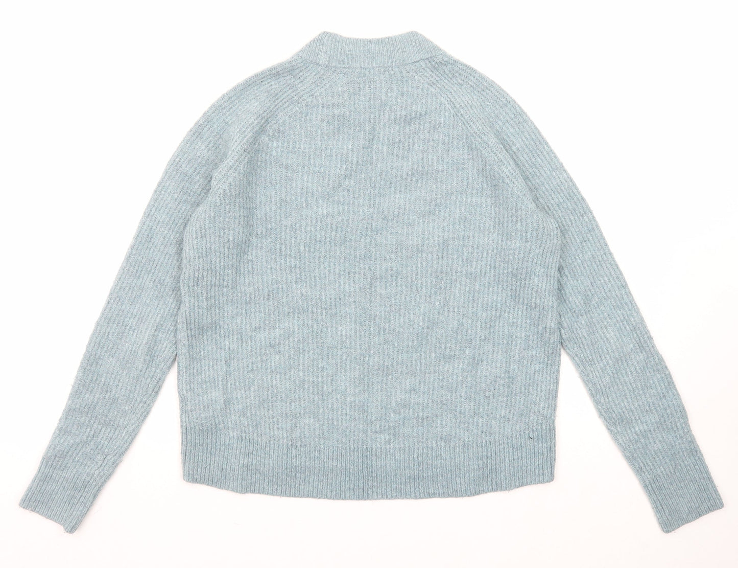 H&M Womens Blue Round Neck Acrylic Pullover Jumper Size S