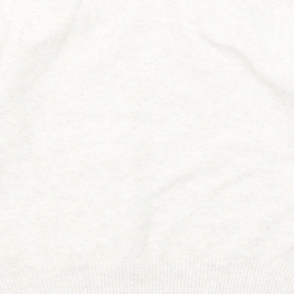 Marks and Spencer Womens Ivory Square Neck Polyester Pullover Jumper Size M