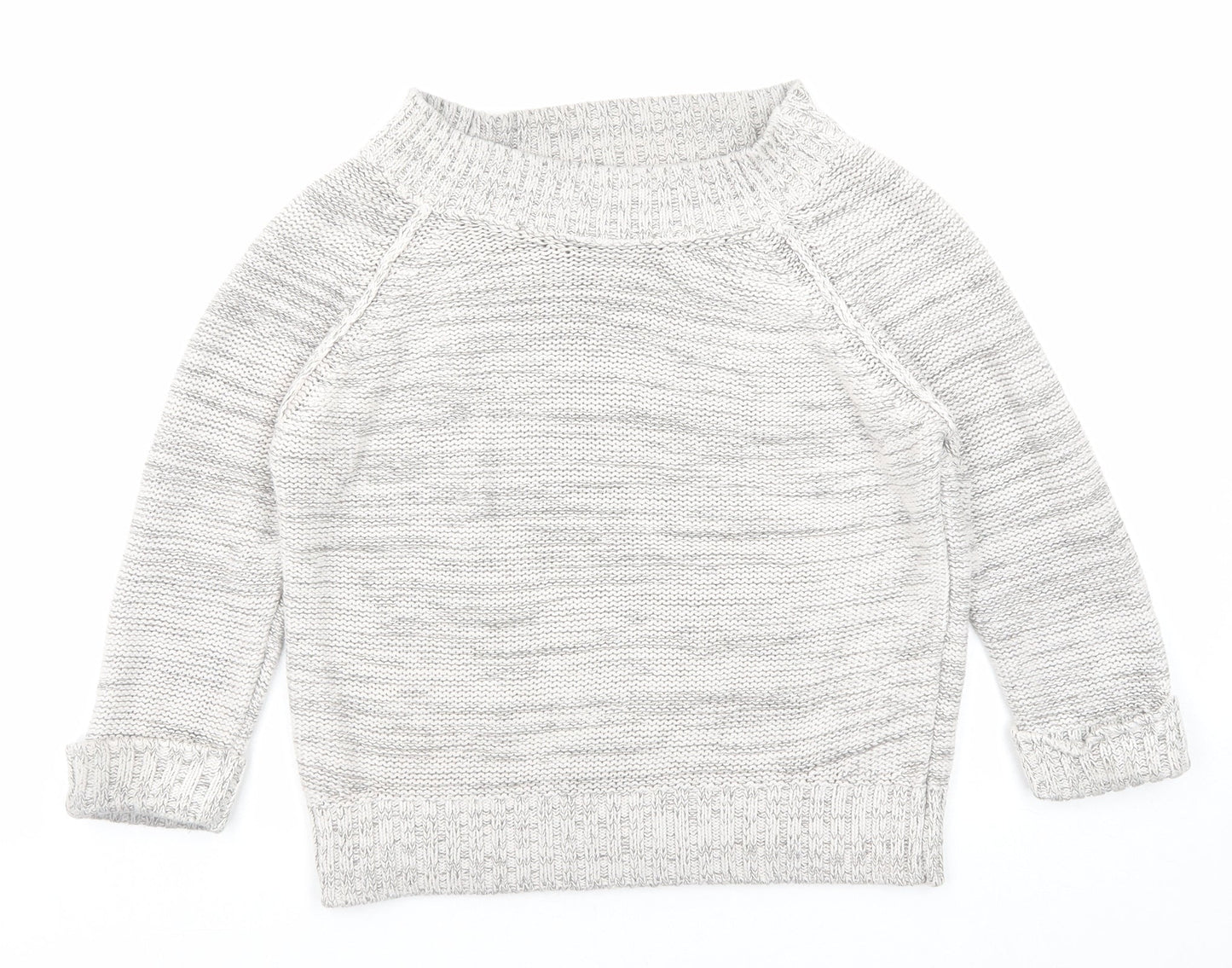 Debenhams Womens Grey Round Neck Acrylic Pullover Jumper Size 10