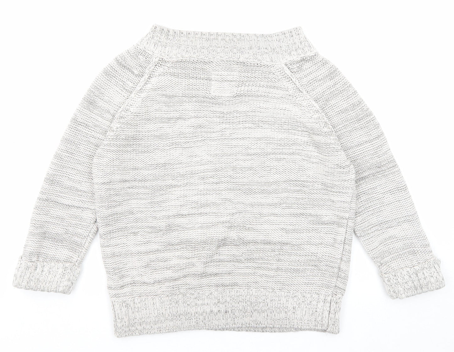 Debenhams Womens Grey Round Neck Acrylic Pullover Jumper Size 10