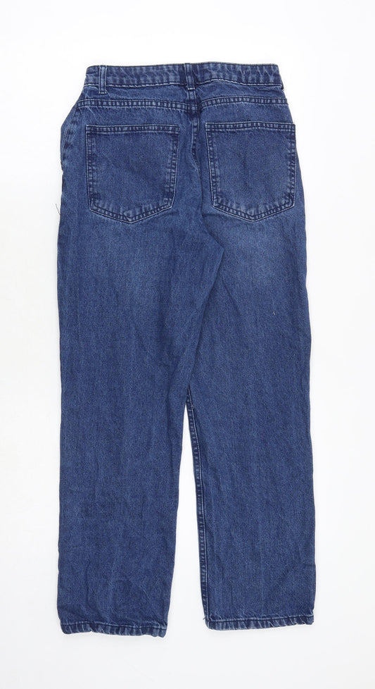 asybuy Womens Blue Polyester Straight Jeans Size 26 in Regular Zip