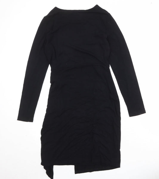 Great Plains Womens Black Viscose A-Line Size S Round Neck Pullover