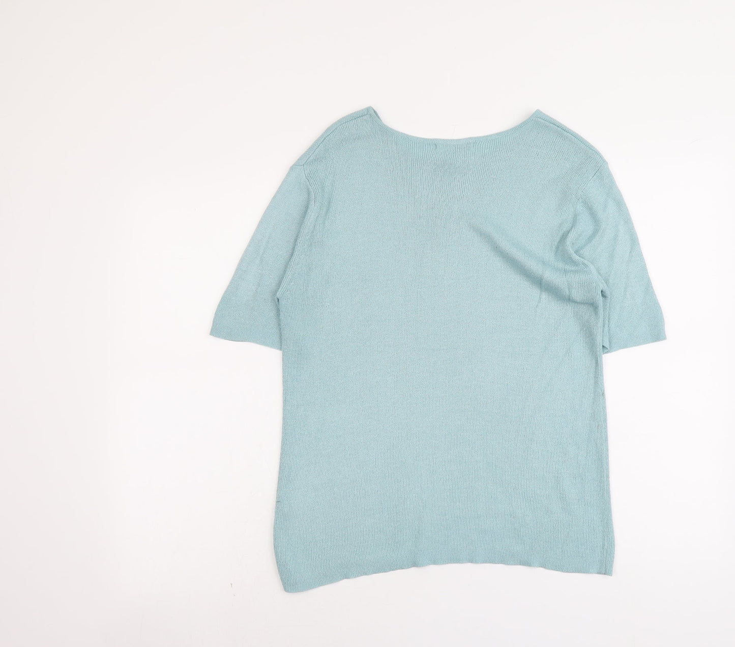 Berkertex Womens Blue Round Neck Acrylic Pullover Jumper Size 14
