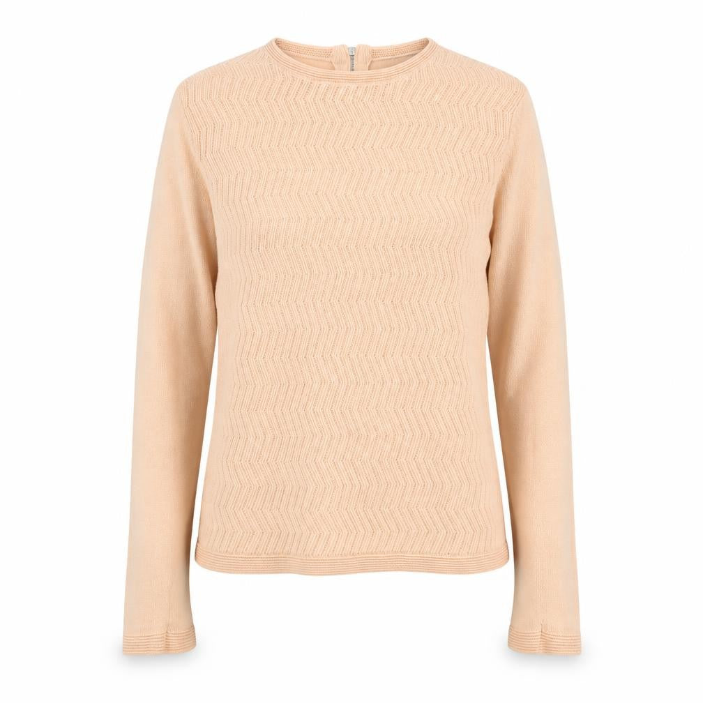 Marks and Spencer Womens Orange Round Neck Geometric Acrylic Pullover Jumper Size 10