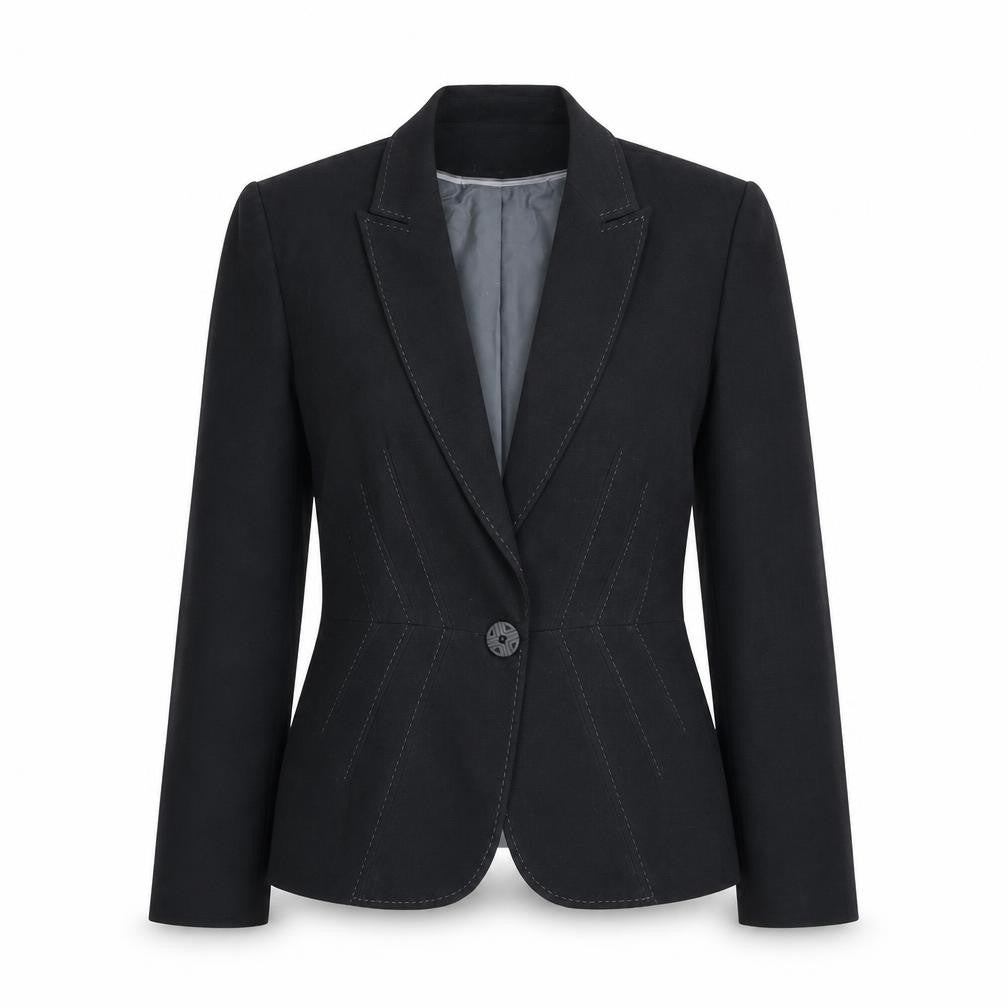 Marks and Spencer Womens Grey Polyester Jacket Blazer Size 12