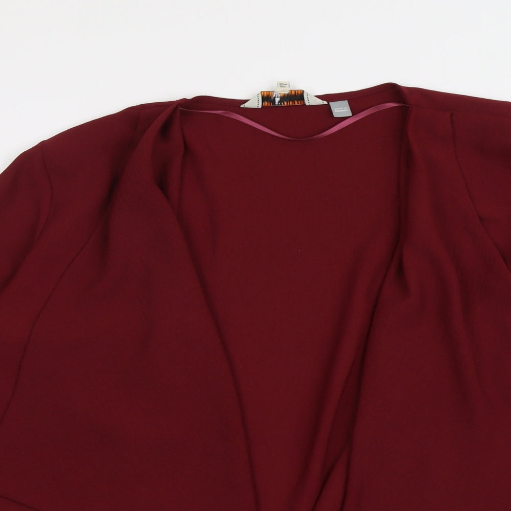 Billie & Blossom Womens Red Jacket Blazer Size 14