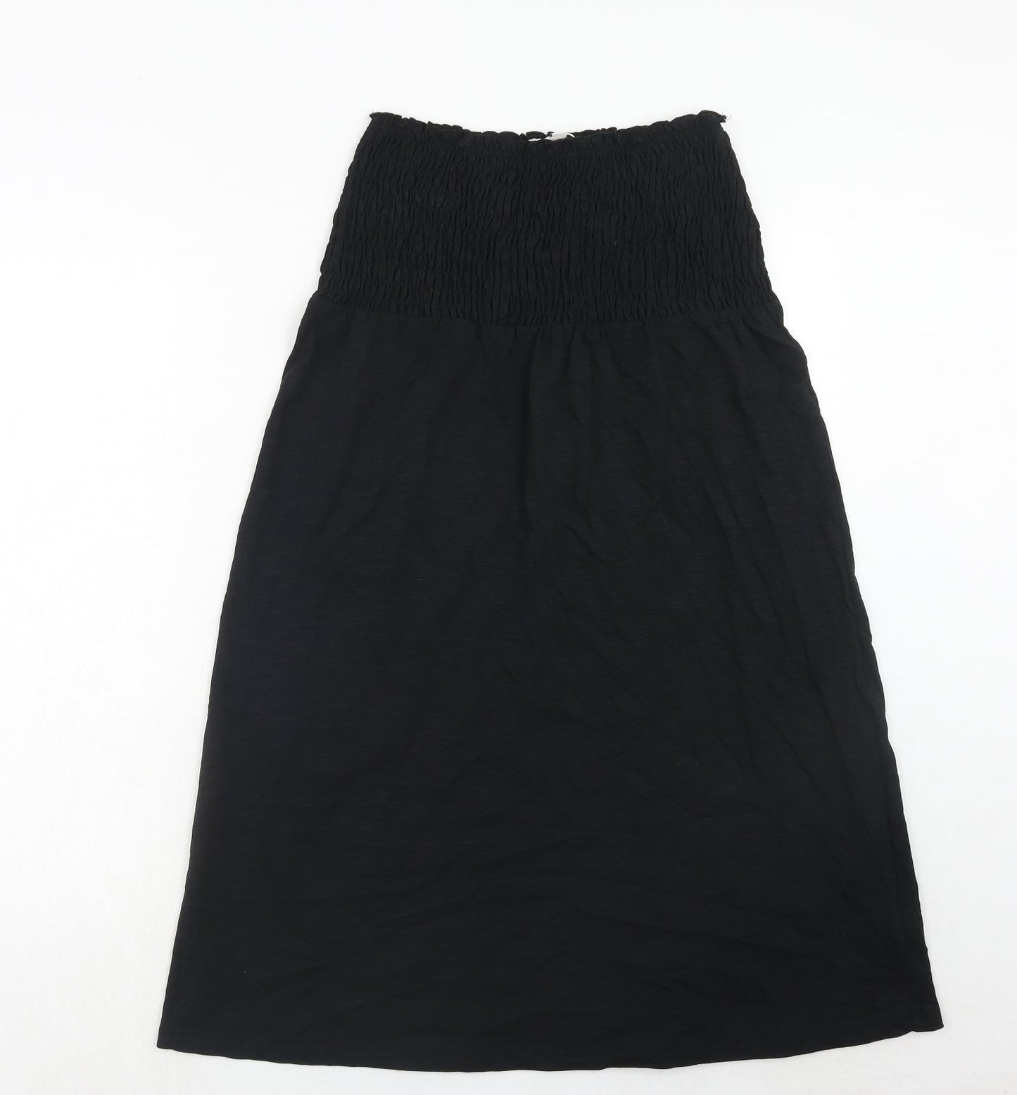 Marks and Spencer Womens Black Cotton A-Line Size 8 Off the Shoulder Pullover