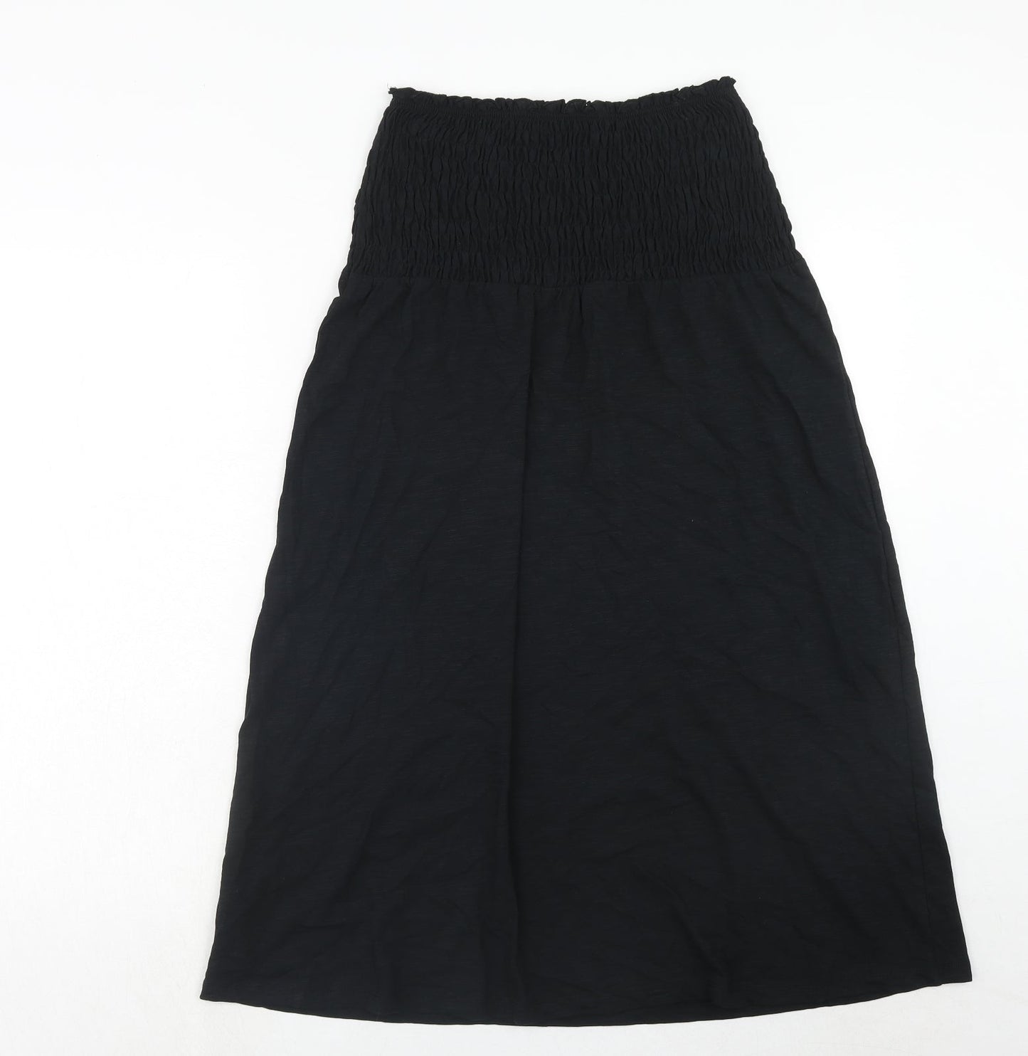 Marks and Spencer Womens Black Cotton A-Line Size 8 Off the Shoulder Pullover