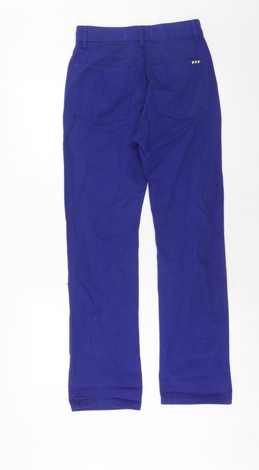Complot Womens Purple Cotton Straight Jeans Size 25 in Regular Zip