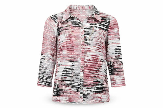Womens UK Size S Anna Rose Pink Polyester Button-Up
