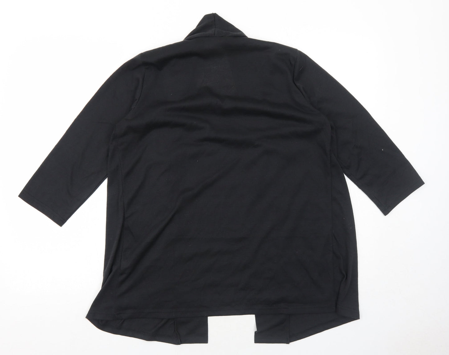 Gabriella Vicenza Womens Black Polyester Basic Blouse Size 10 Round Neck