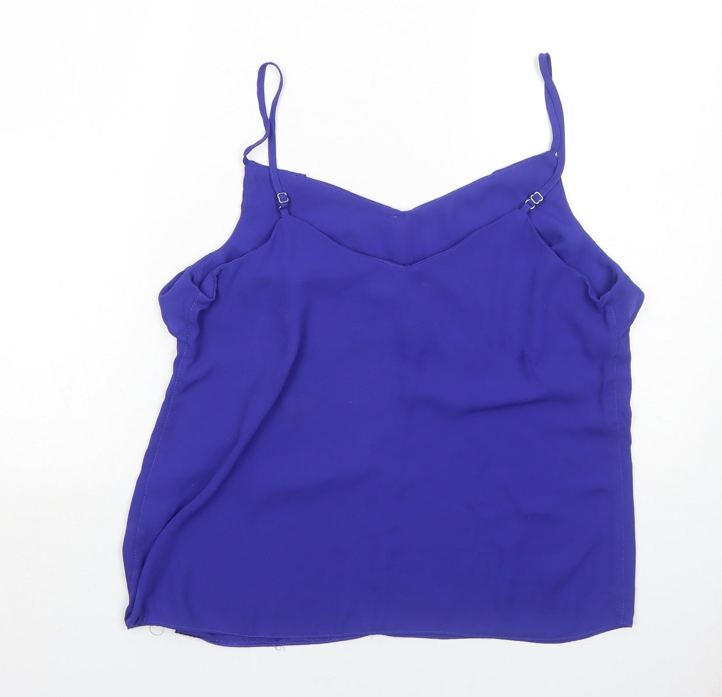 Dorothy Perkins Womens Blue Polyester Basic Tank Size 16 V-Neck