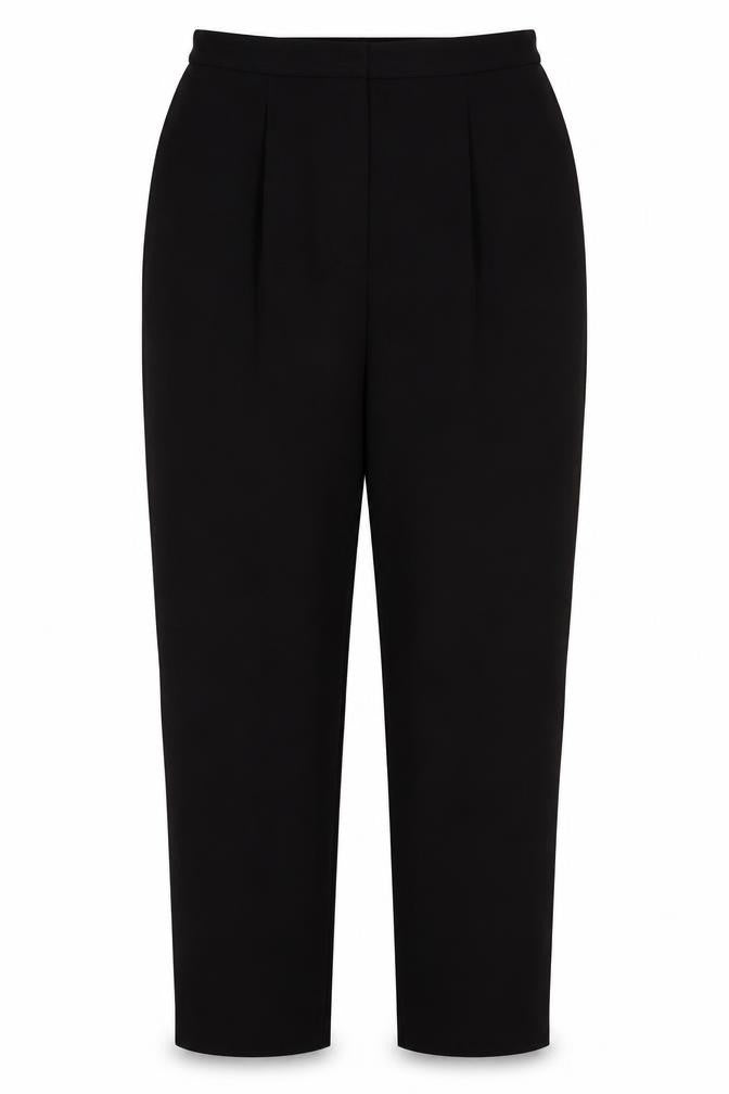 Marks and Spencer Womens Black Polyester Trousers Size 16 Regular Zip