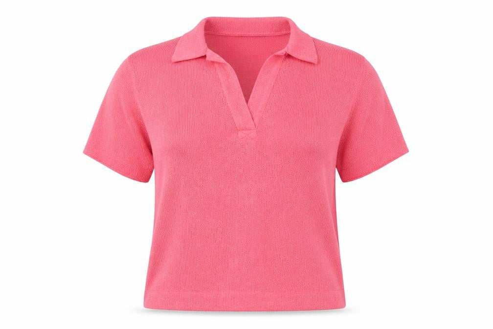 Marks and Spencer Womens Pink Collared Polyester Pullover Jumper Size 10