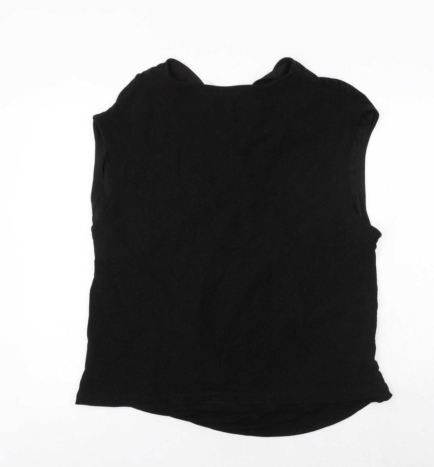 Marks and Spencer Womens Black Polyamide Basic Tank Size 24 V-Neck