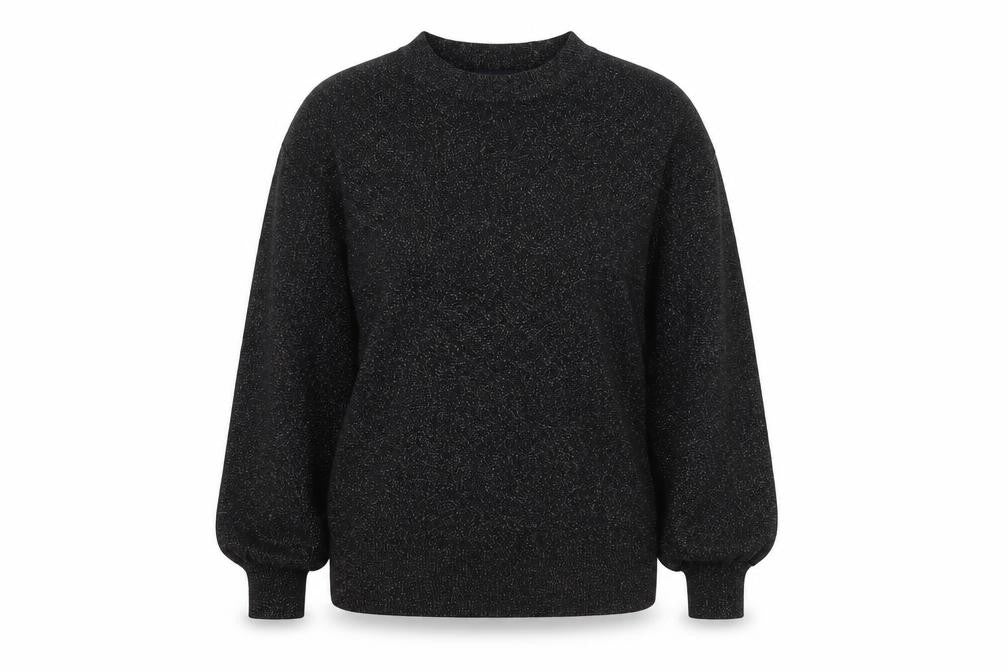 Marks and Spencer Womens Black Round Neck Viscose Pullover Jumper Size M