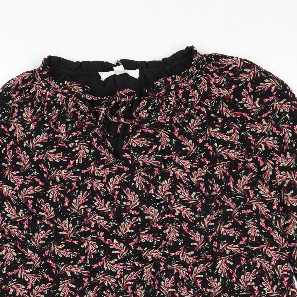 Per Una Womens Multicoloured Geometric Viscose Basic Blouse Size 8 V-Neck