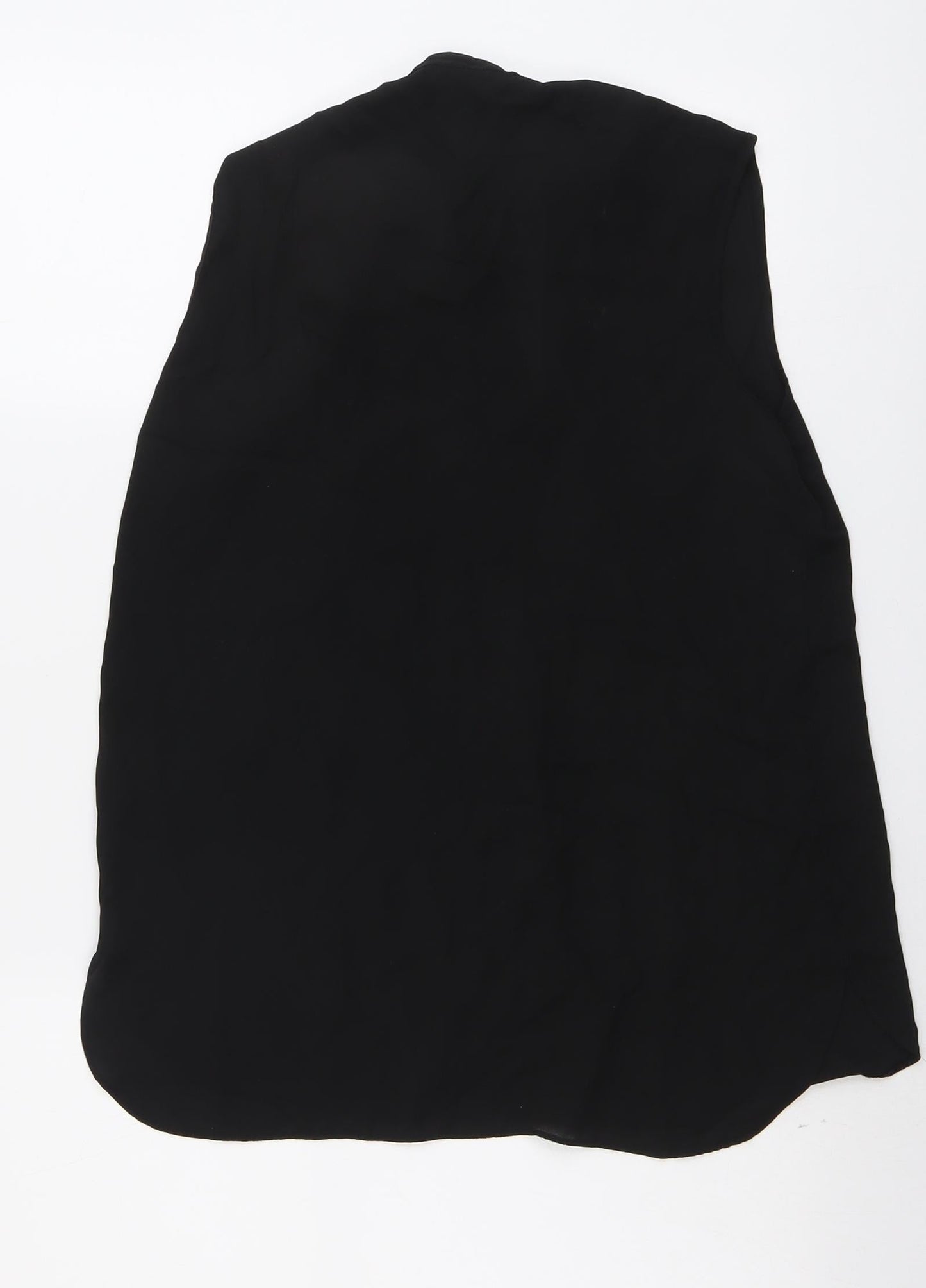 Dorothy Perkins Womens Black Polyester Basic Tank Size 10 V-Neck