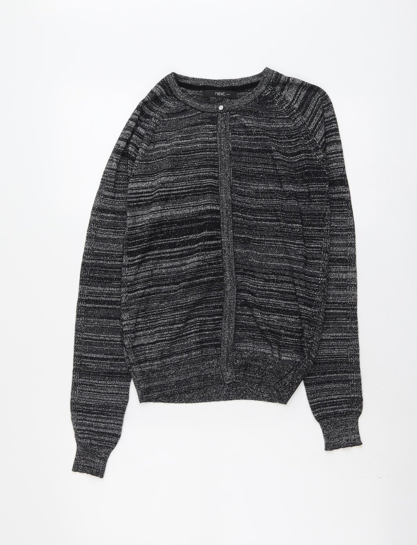 NEXT Womens Black Round Neck Cotton Pullover Jumper Size 6