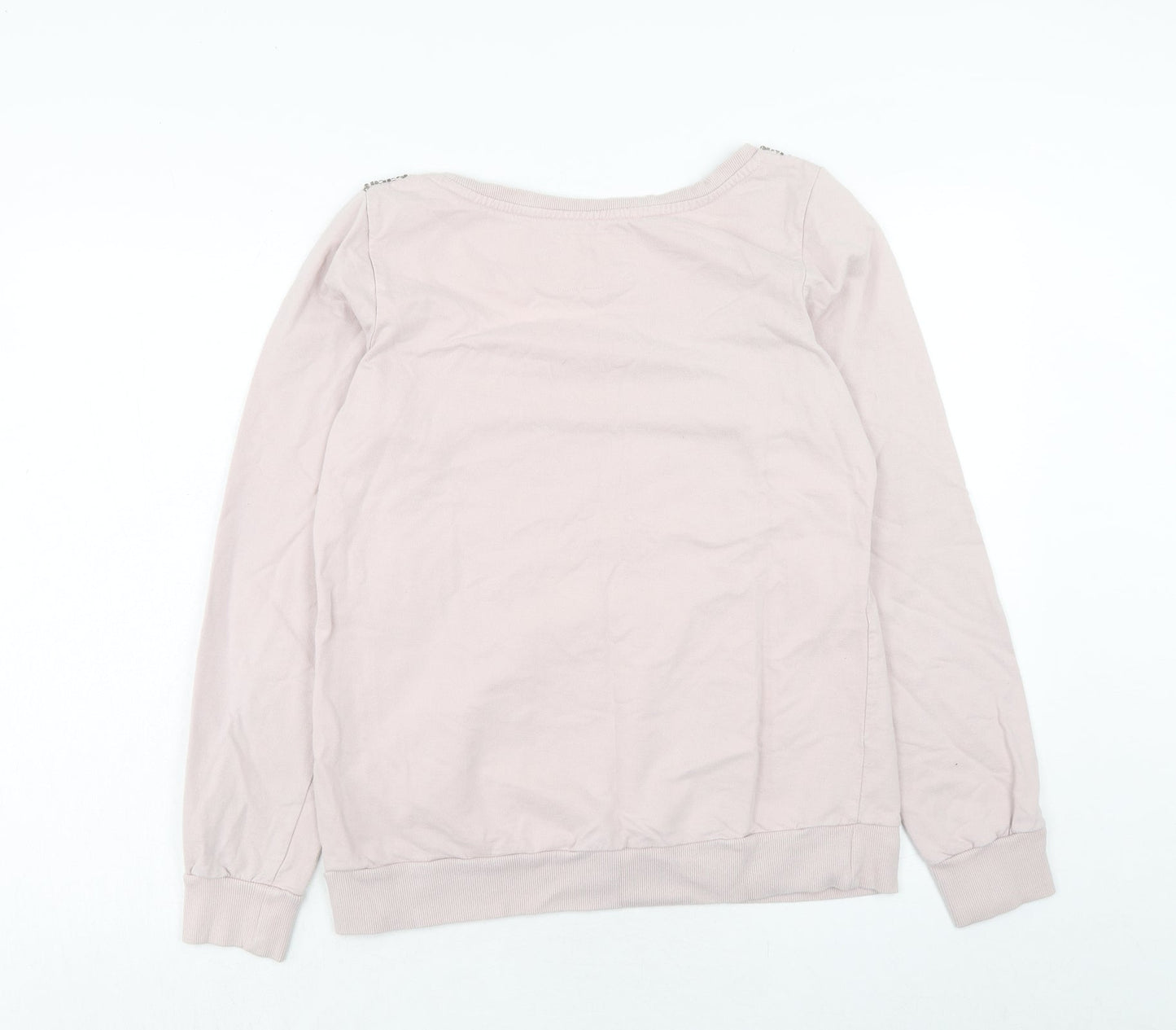 NEXT Womens Pink Cotton Pullover Sweatshirt Size 14 Pullover