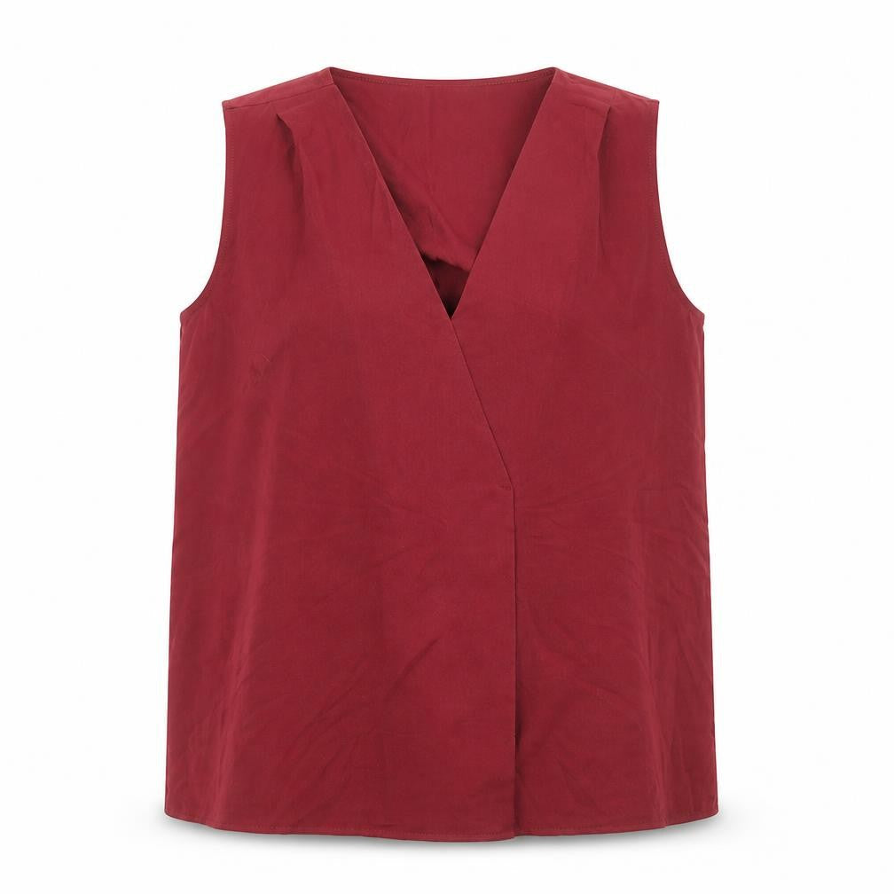 Womens UK Size S French Connection Red Polyester Tank