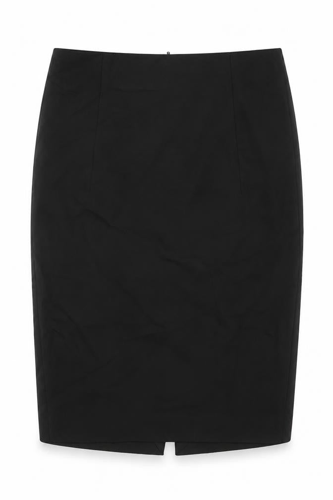 Zara Womens Black Polyester A-Line Skirt Size L Zip