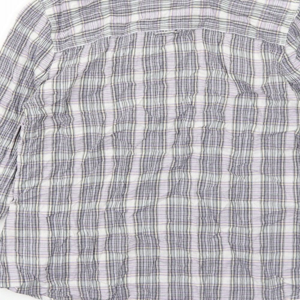 Gap Womens Purple Plaid Cotton Basic Button-Up Size 8 Collared