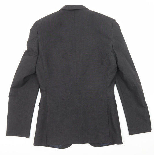 NEXT Mens Grey Polyester Jacket Suit Jacket Size 38 Regular
