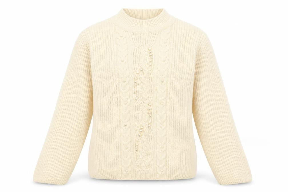 Marks and Spencer Womens White Round Neck Acrylic Pullover Jumper Size M