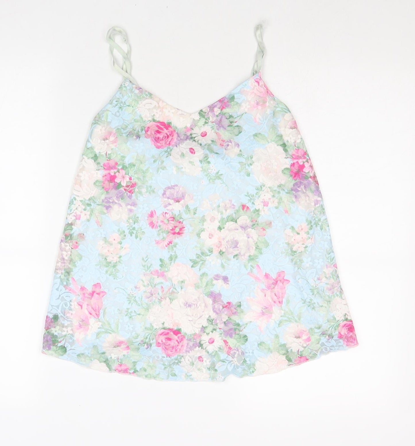 Quiz Womens Multicoloured Floral Polyester Basic Tank Size 6 V-Neck