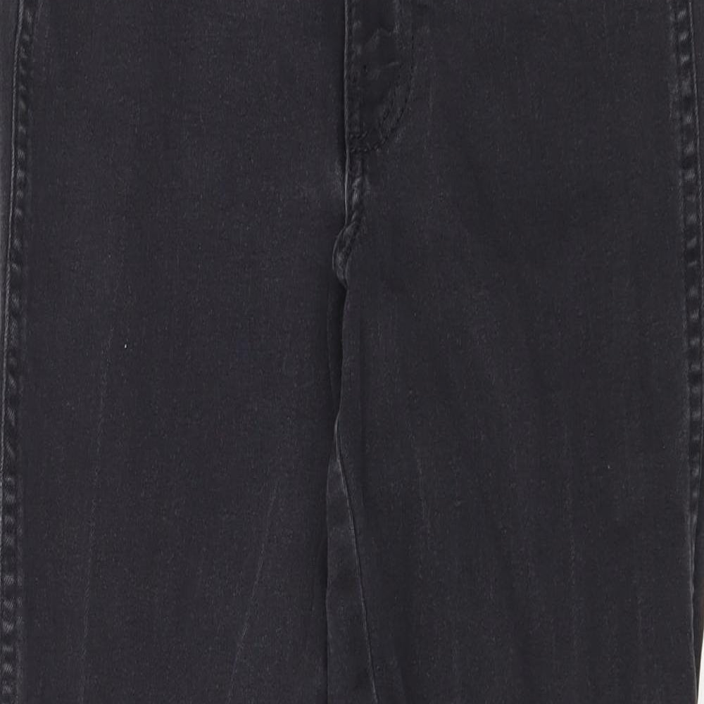 H&M Womens Grey Cotton Skinny Jeans Size 10 Regular Zip