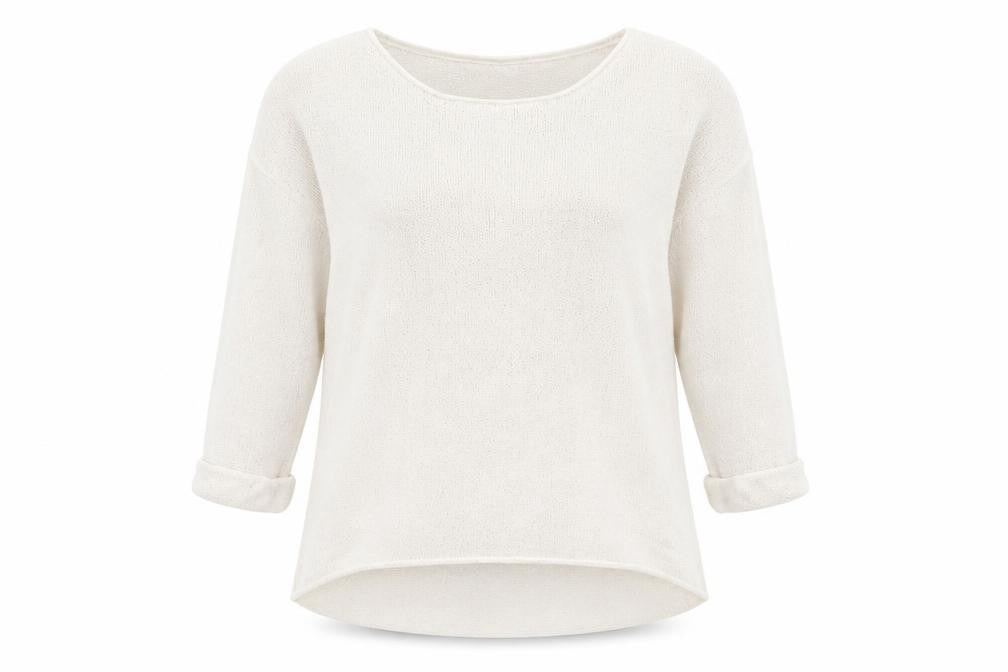 Divided by H&M Womens Ivory Round Neck Acrylic Pullover Jumper Size M