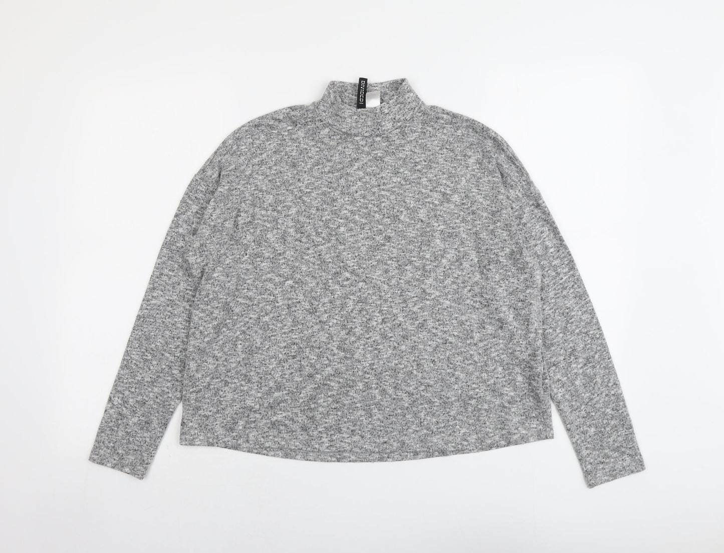 H&M Womens Grey High Neck Polyester Pullover Jumper Size S