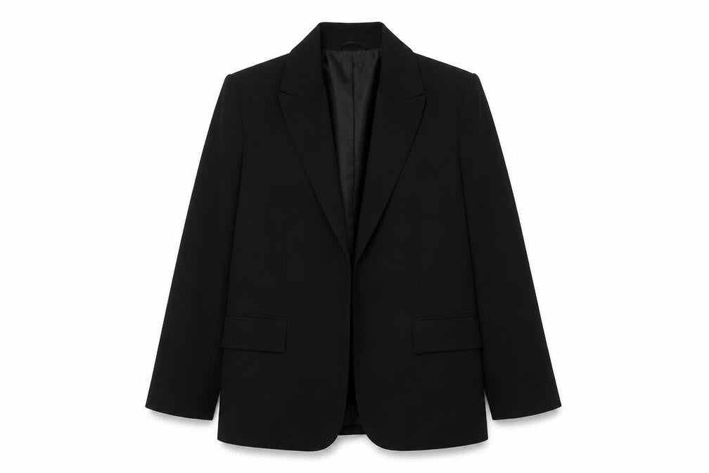 Marks and Spencer Womens Black Polyester Jacket Blazer Size 12 - Open