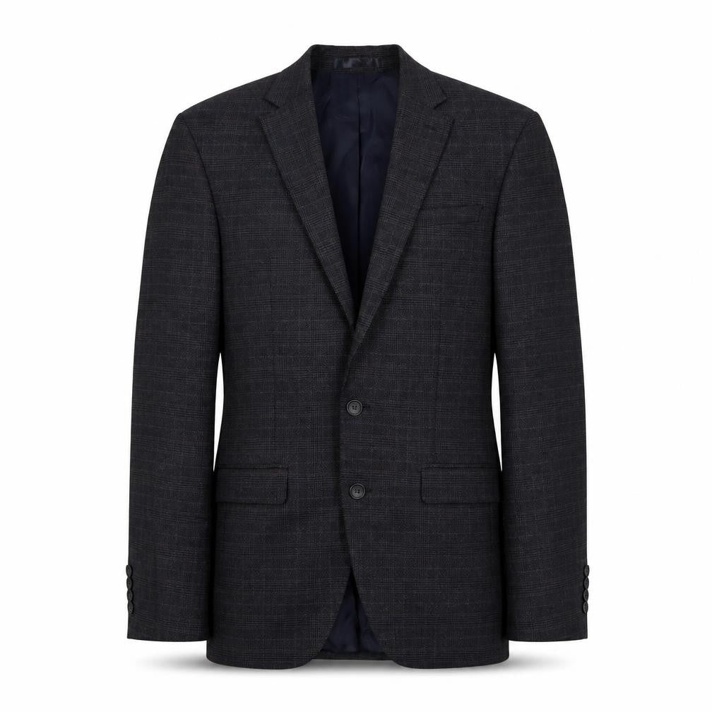 Marks and Spencer Mens Blue Geometric Polyester Jacket Suit Jacket Size S Regular