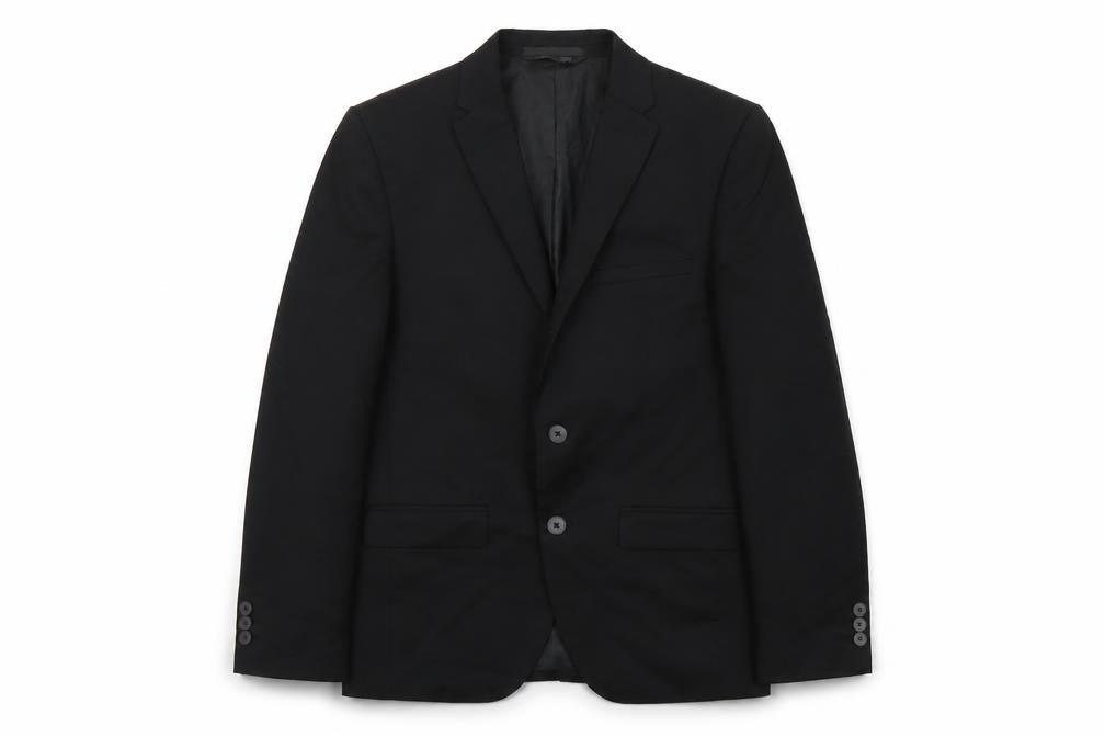 Marks and Spencer Mens Black Polyester Jacket Suit Jacket Size L Regular