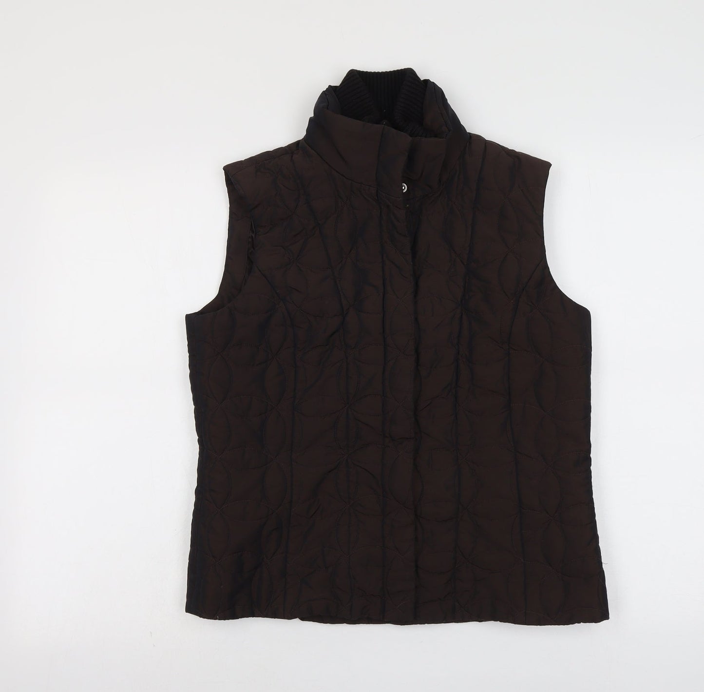 Alex & Co Womens Brown Gilet Jacket Size 10 Zip