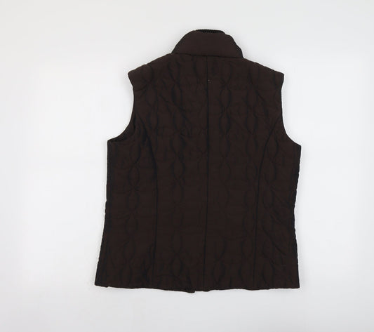 Alex & Co Womens Brown Gilet Jacket Size 10 Zip