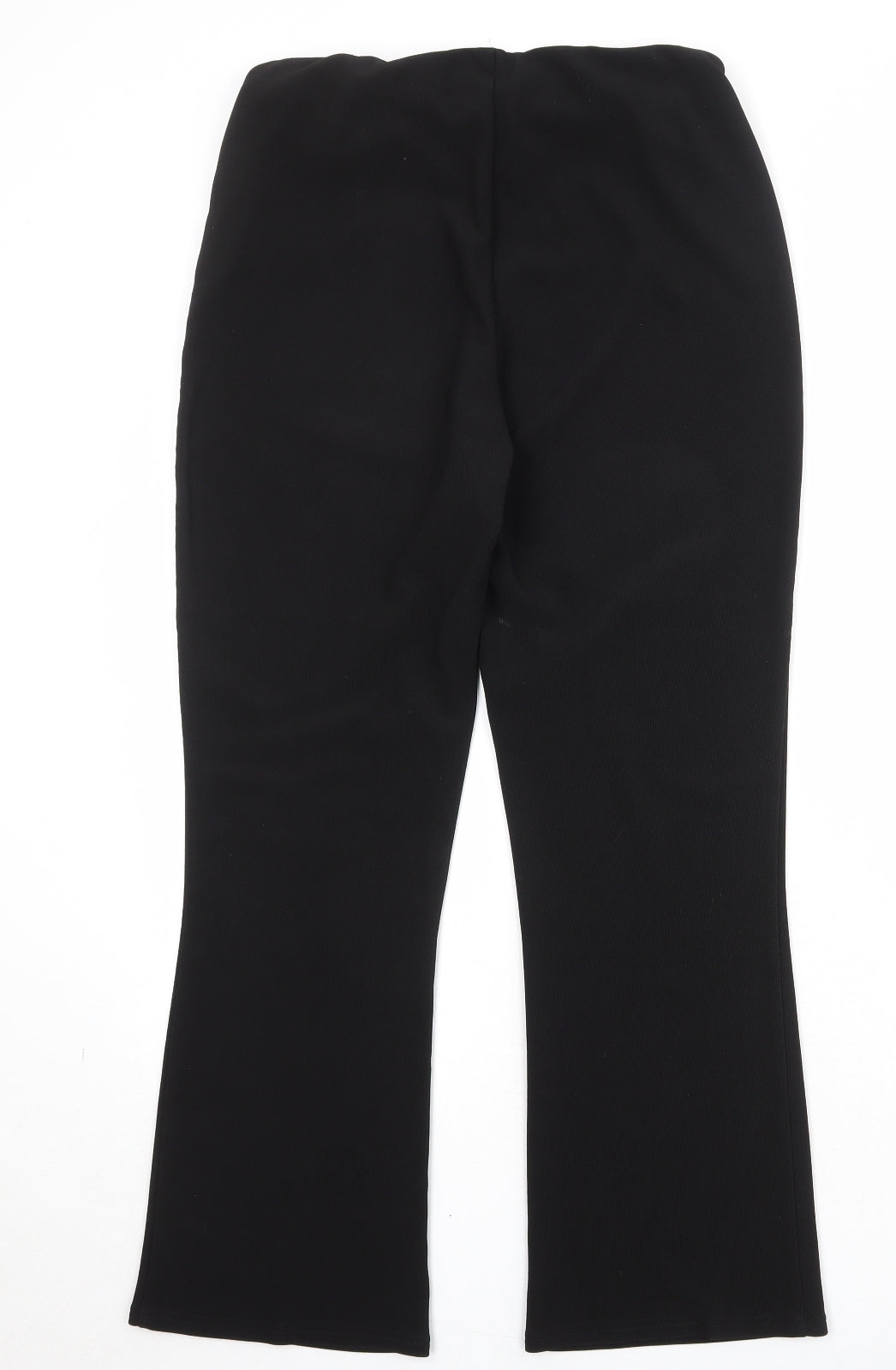 Sarah Hamilton Womens Black Polyacrylate Fibre Trousers Size 14 Regular