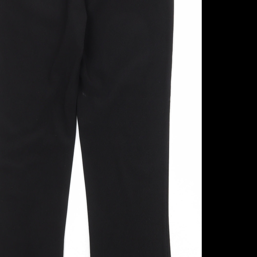 Sarah Hamilton Womens Black Polyacrylate Fibre Trousers Size 14 Regular